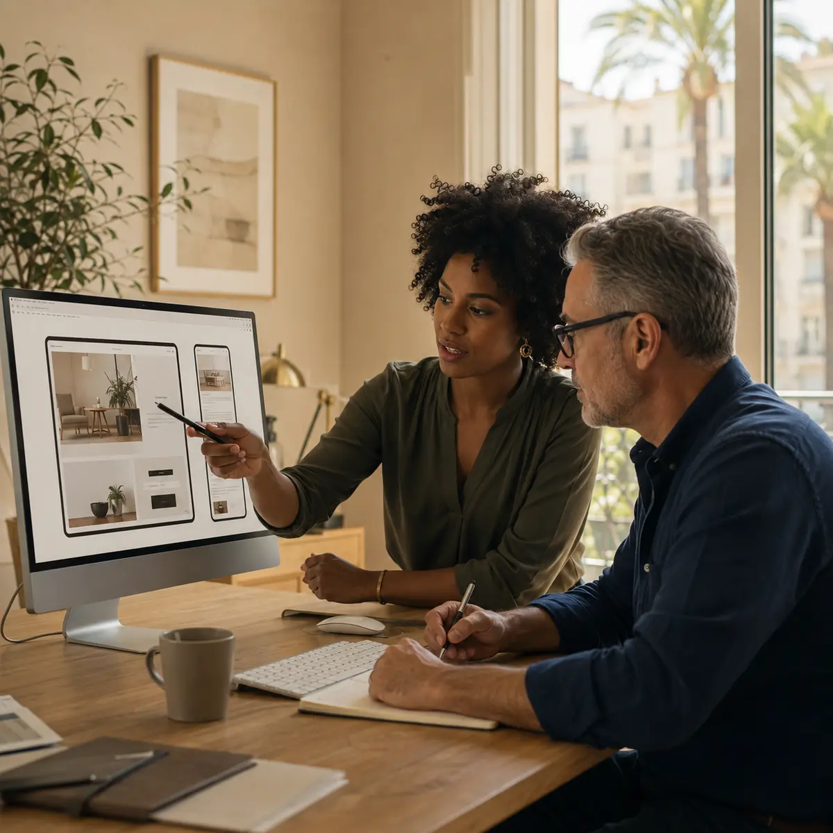 Atelier de création de site internet avec un formateur