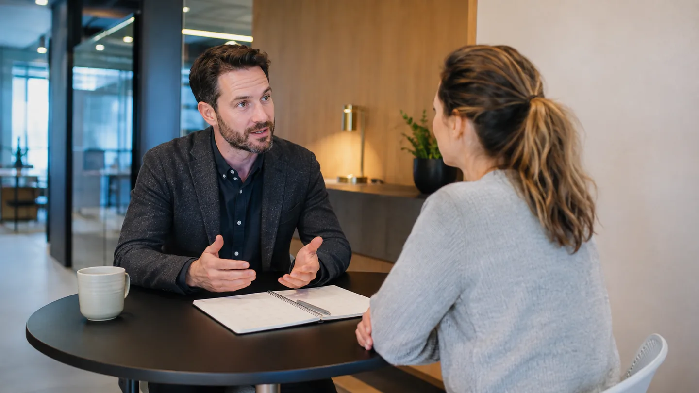 Un nouveau manager échange avec son équipe autour des priorités et de l’organisation du travail.